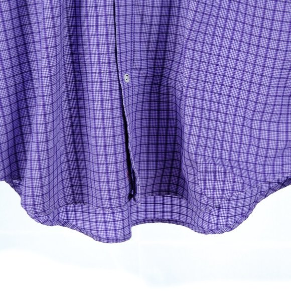 Robert Graham Purple Button Front Shirt Men's 42 16.5 - Picture 4 of 11